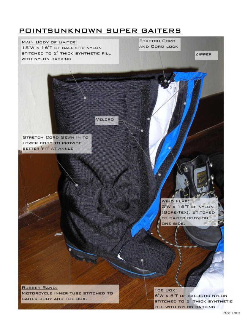 Making Insulated Super Gaiters for Warm Feet in the Mountains