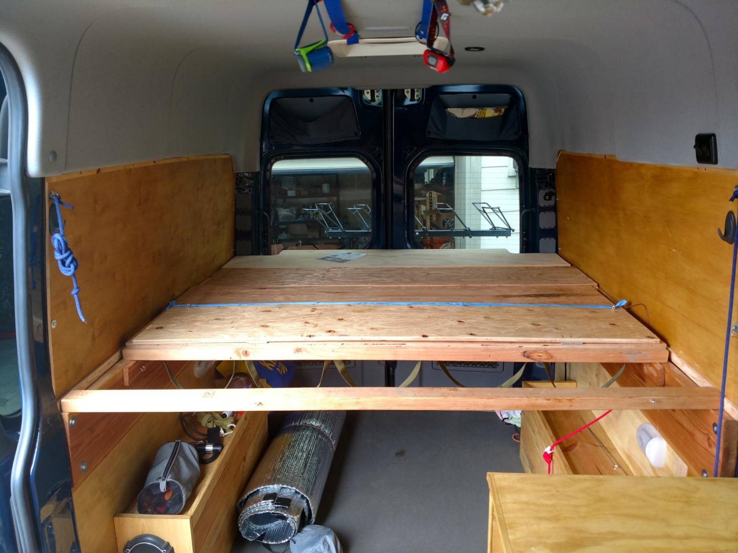 Sprinter Adventure Van Build Bed Platform Points Unknown