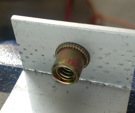 Properly installed rivnut