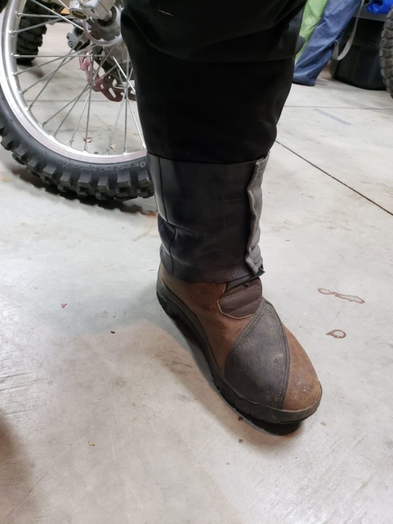 Motorcycle Boot Gaiters / Moto Pant Cuff Protector Points Unknown