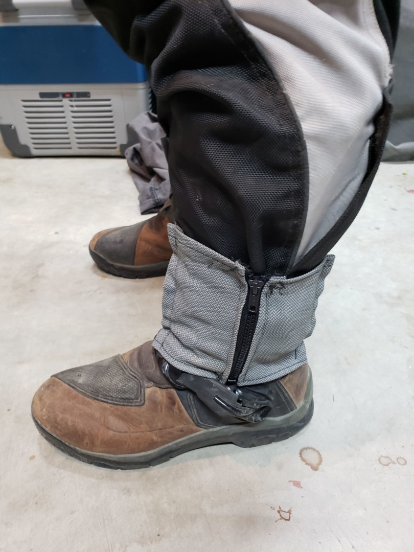 Motorcycle Boot Gaiters / Moto Pant Cuff Protector Points Unknown