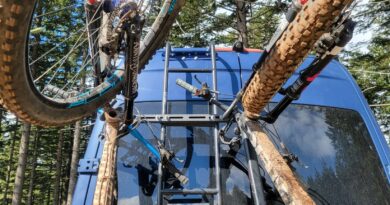 Points Unknown: Ladder mounted bike rack